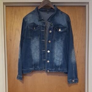Denim Jacket with Embroidery